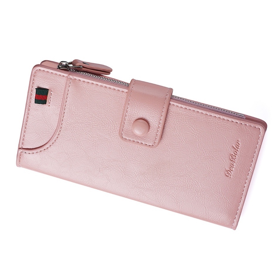 DOMPET PANJANG WANITA IMPORT PREMIUM DEABOLAR PINK KULIT SANESA WA428P3 KOREA SLOT KARTU UANG KOIN RESLETING BESAR SIMPLE FASHION CEWEK MURAH REMAJA KEKINIAN BATAM