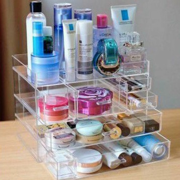 

Kotak akrilik box make up acrylic transparan elegan dan mewah