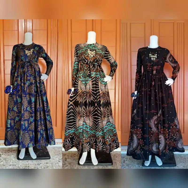 MS GAMIS BATIK SRIWEDARI MAXI JUMBO BUMIL/BUSUI KATUN SOGAN ALLSIZE