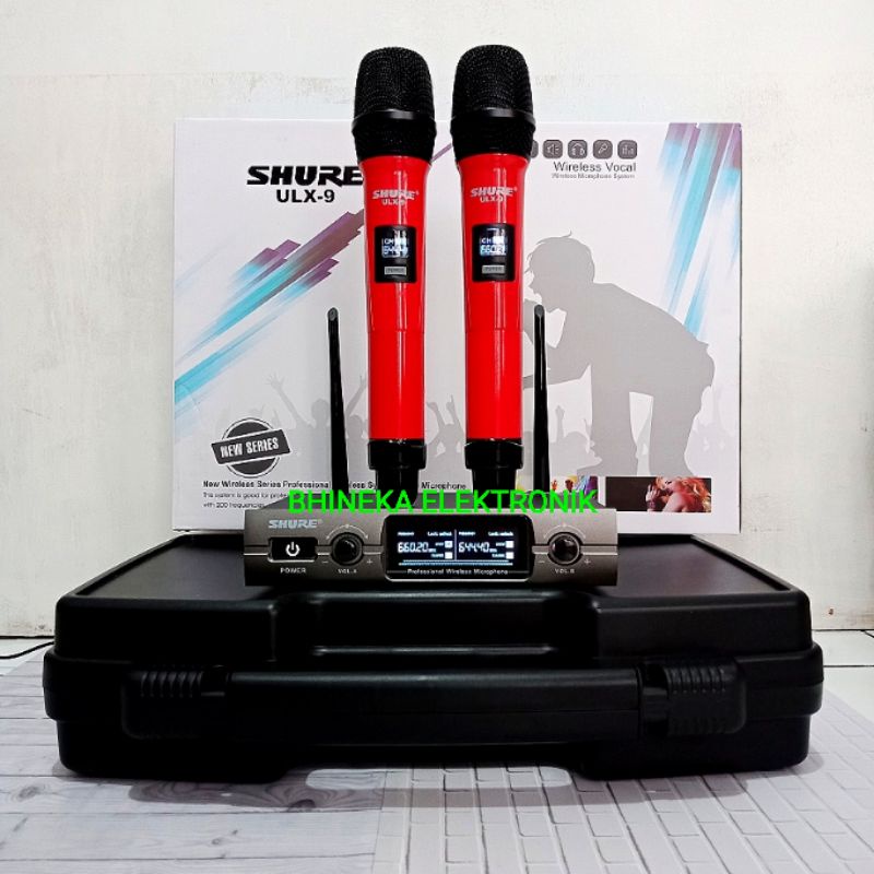 mic wireless shure ULX9 ulx-9 ULX 9 2 mic handheld free koper ULX9