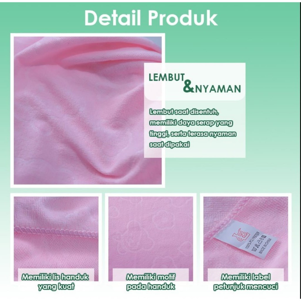 HANDUK MANDI JUMBO 70CM X 140CM MICROFIBRE