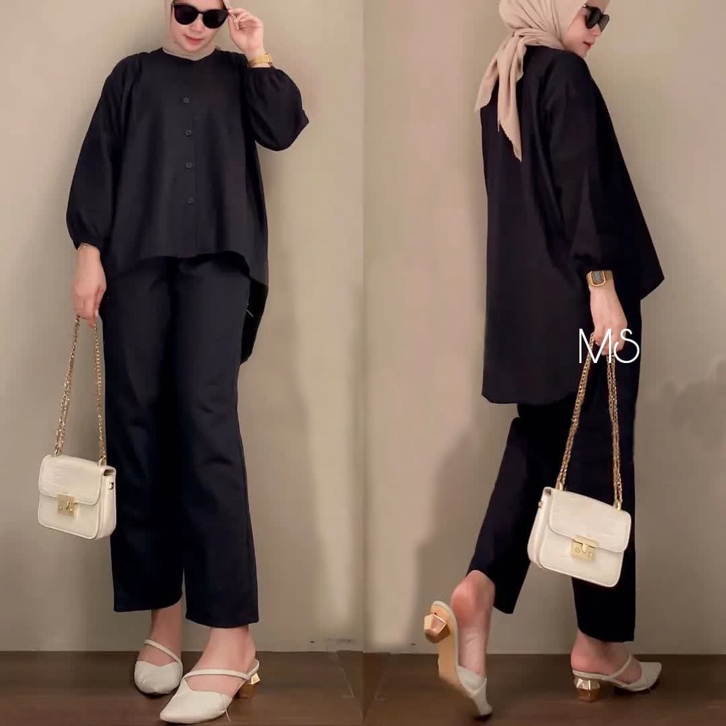 SETELAN SAYRA ONE SET JUMBO XL BLOUSE PENGUIN SET BAJU MUSLIM WANITA 8 WARNA-2