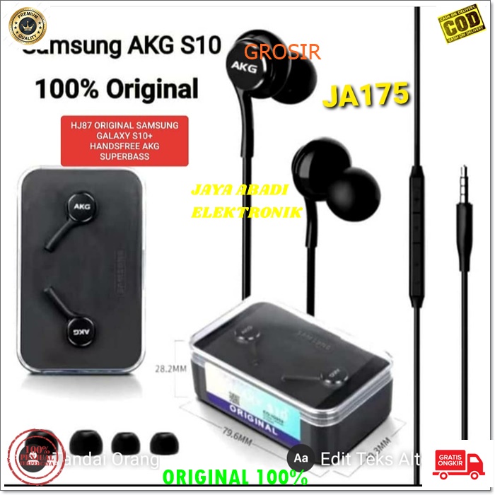 J175 SAMSUNG AKG NOTE 10 IN EAR KARET HANDSFRE STEREO SUPER DOBEL BASS HEADSET HANDSFREE HEADPHONE EARPHONE MUSIC VOKAL AUDIO SOUND EARPOD AUDIO SUARA KARAOKE MEGA BAS BISA MUSIK TELPON SMULE BISA SEGALA JENIS HANDPHONE TAB PC LAPTOP DLL SUARA JERNIS