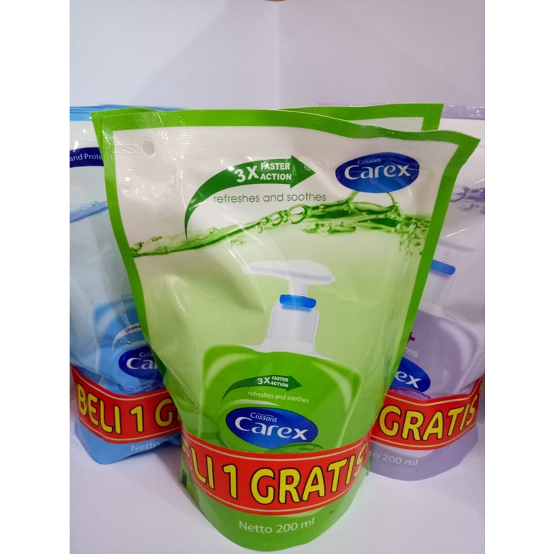 Carex cussons Hand Wash 200ml REFILL (beli 1 gratis 1)