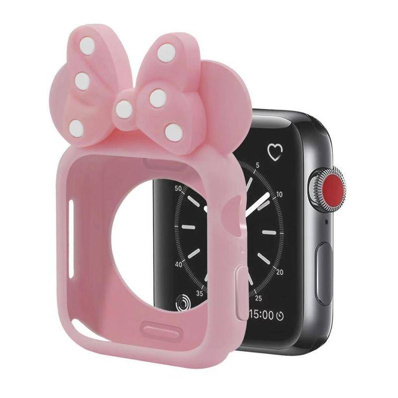 Strap Silikon Motif Mickey Minnie Mouse Untuk Apple watch Seri 6 4 3 2 1 5 40MM 44MM 38MM 42MM