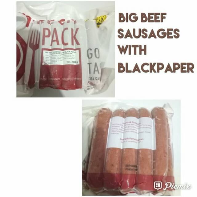 

Big Beef Sausage With Blackpaper / Cheese