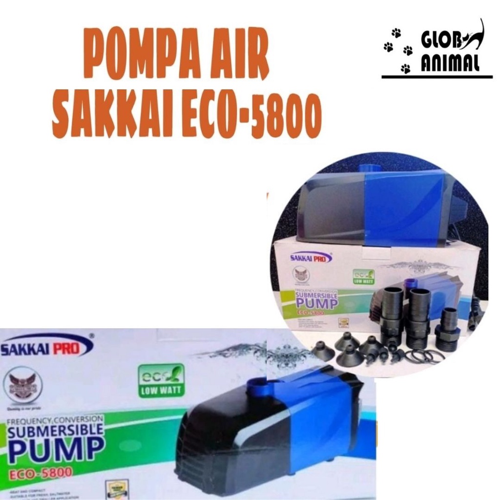 SAKKAI PRO ECO-5800 SUBMERSIBLE PUMP POMPA CELUP FILTER AQUARIUM KOLAM