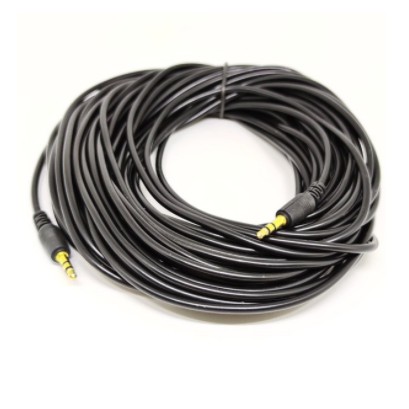 Cable aux jack 3.5mm male-male gold plated stereo 20m - Kabel audio 3.5 m-m 20 meter