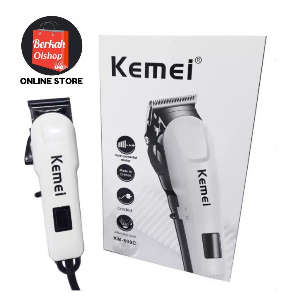 Berkah Oldshop 88 - Hair Clipper Kemei KM-809C Mesin Cukur Rambut Sistem Kabel Kemei 809C