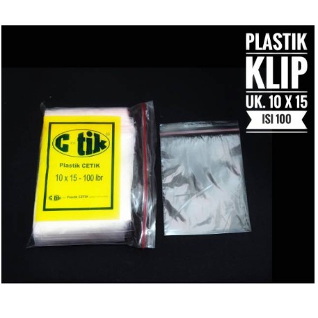 Plastik Klip 10x15 cm / Plastik Seal / Plastik Ziplock Bening Rapat Kedap Udara Plastik Obat, Snack