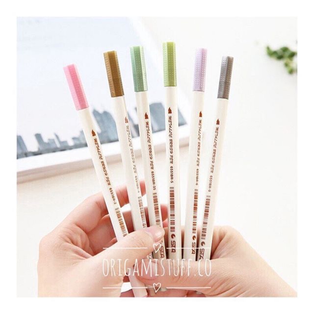 

[GRATIS BUKU HITAM] 10pcs/set STA Metallic Brush Pen