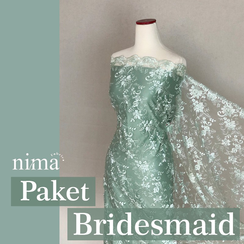 Paket BRIDESMAID PREMIUM / Seragam Keluarga/ Lamaran/ Wisuda - Mint Green