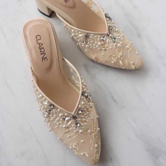 Flash Shops Wedding Shoes Sepatu Payet Sepatu Nikahan Viola Mules Shopee Indonesia