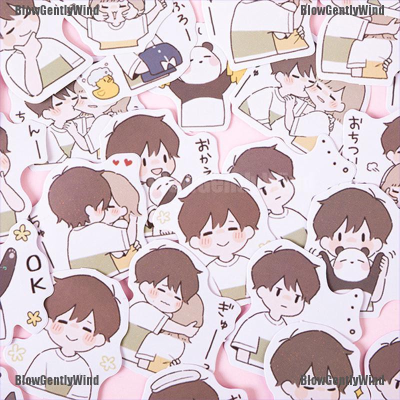 Blowgentlywind 45pcs Stiker Diy Desain Kartun Panda Lucu Untuk Dekorasi Scrapbook Diary Craft