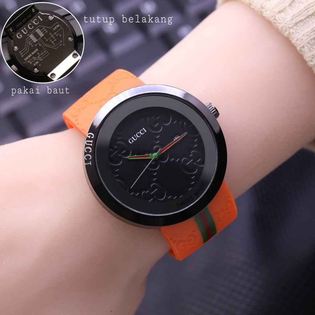 Grosiran Jam Tangan Wanita Psa K15 - 4852 Analog Tali Rubber Tanggal Aktif Original Garansi 6 Bulan Free Baterai Cadangan (BISACOD)