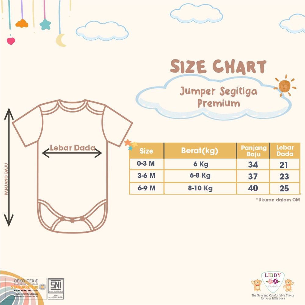 Libby Premium Jumper Segitiga Boy &amp; Girl / Jumper Bayi