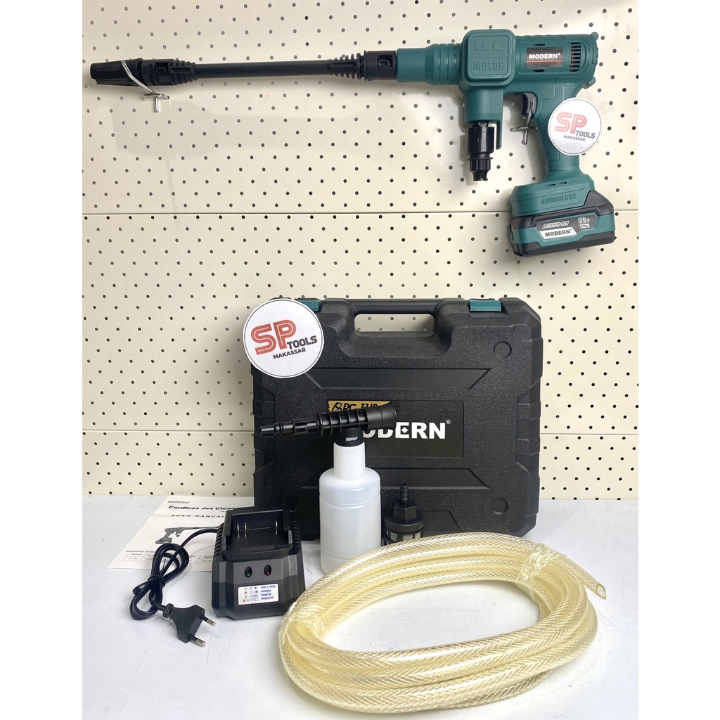 JET CLEANER CORDLESS BATERAI 20V 4A BRUSHLESS MODERN M70 M-70 M 70 / MESIN CUCI STIM STEAM MOBIL MOT