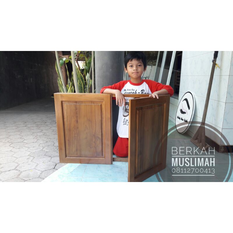 Bebas Custom/Daun Pintu Kayu Jati Model Panil  tebal kayu 2.5 cm / harga per m2