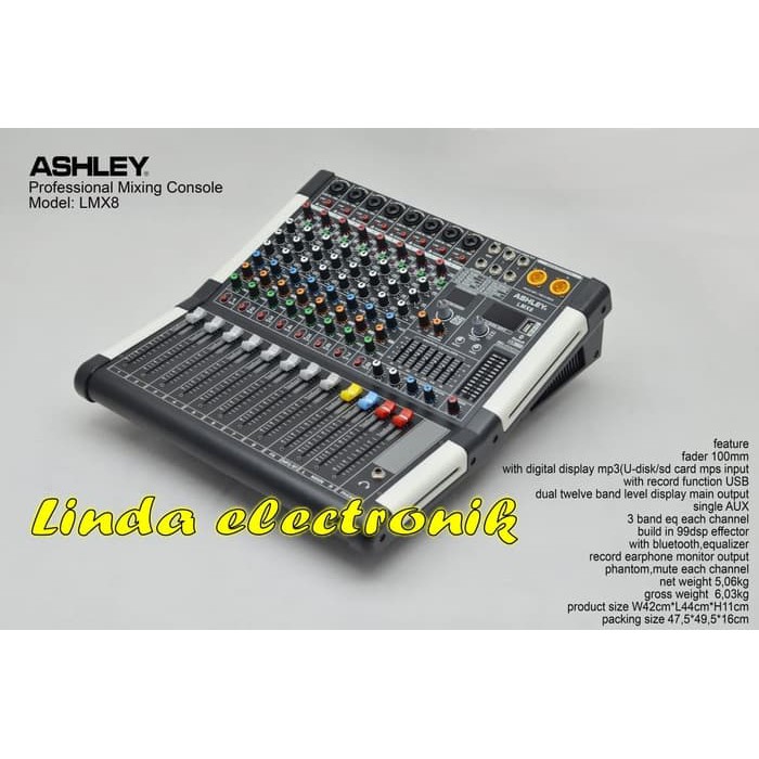 Mixer Ashley Lmx8 99dsp ORYGINAL 8CH Ashley Lmx 8