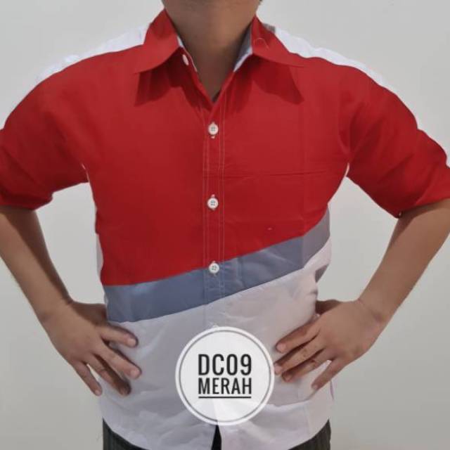 Seragam Kombinasi Kemeja Baju Kerja PDH Werpak Kerja Drill Baju PDH DC 09 EP04 YT BMW YT YMH MRC