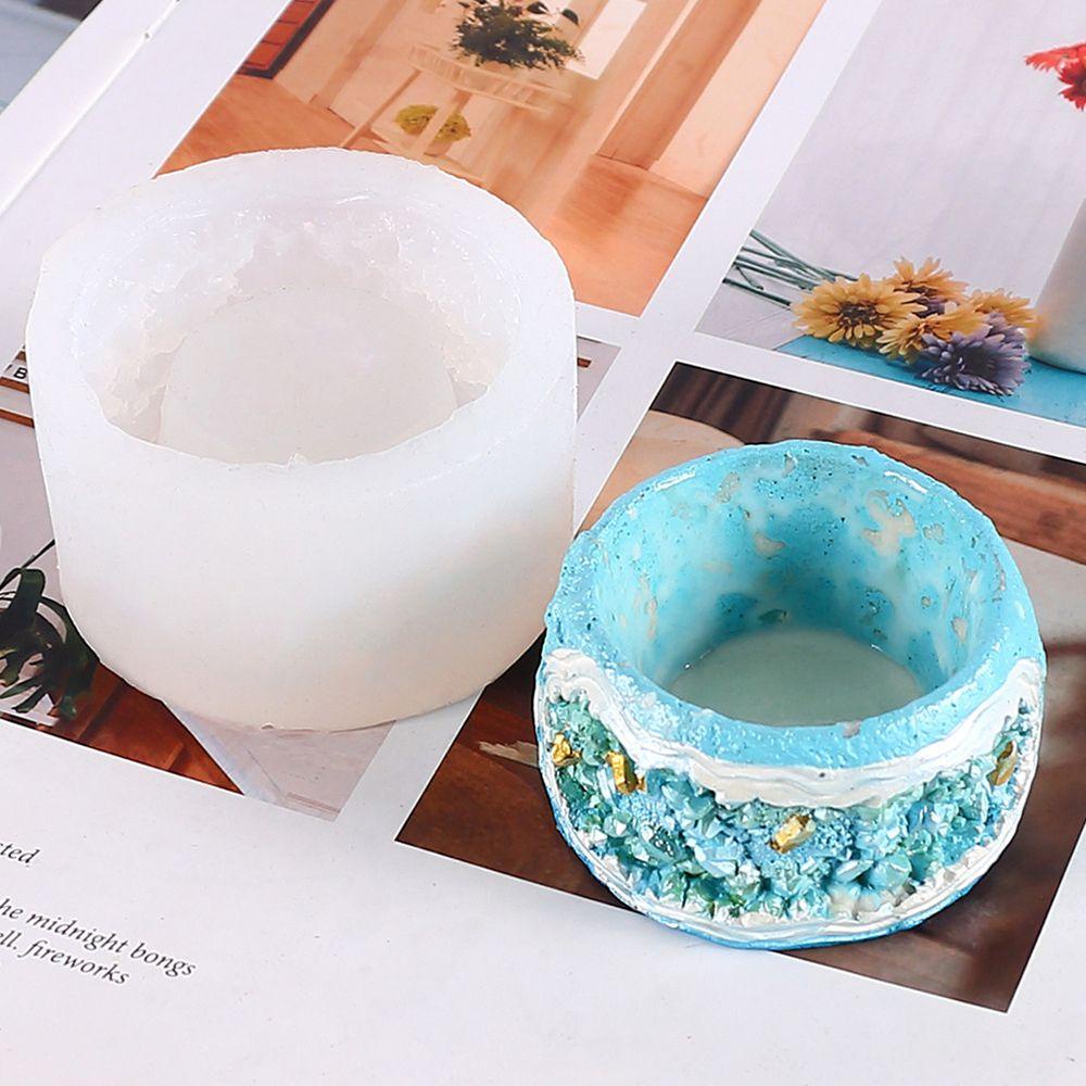 Preva Kristal Resin Tray Cetakan Dekorasi Rumah DIY Membuat Perhiasan Alat Casting Lilin Cangkir Cetakan Silikon Succulent Pot Bunga