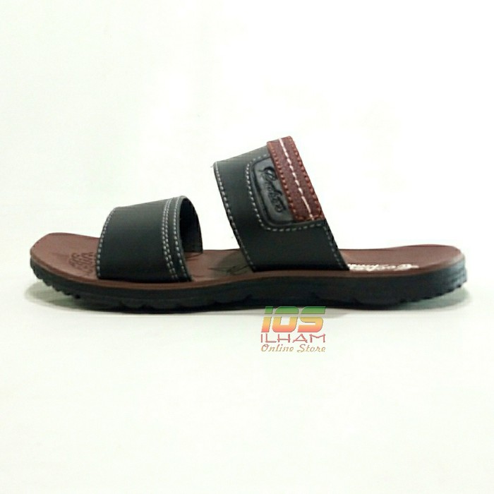 Sandal Pria Coopers F16 Selop 2 Band Sol Lentur Size 38-42 HitamCoklat