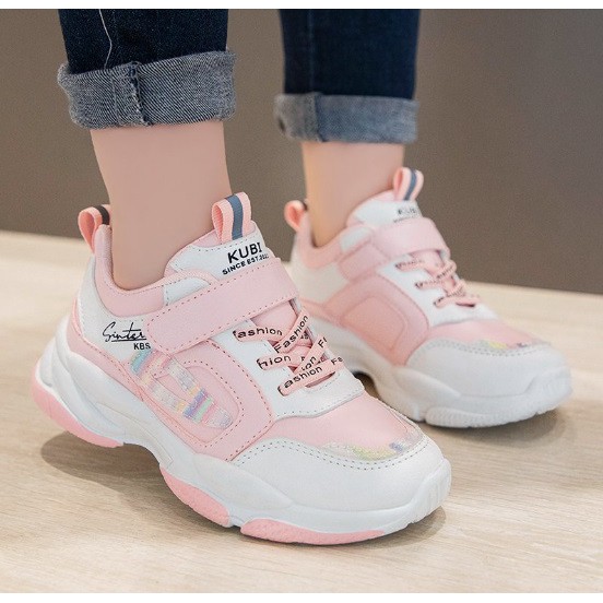 Juragan Junior [COD] Sepatu AECHA Sneakers Anak Perempuan Non LED IMPORT Size 26-37