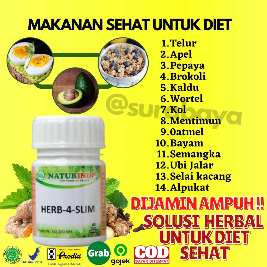 Obat Diet Ampuh Obat Pelangsing Alami BPOM MUI HALAL Slim HERB 4 SLIM Obat Pelangsing Obat Diet Herbal Obat Herbal Penurun Berat Badan PELANGSING BADAN OBAT DIET HERBAL PELUNTUR LEMAK PENGECIL PERUT BUNCIT Herb 4 Slim Naturindo Surabaya-6