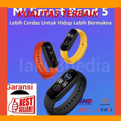 New Original Xiaomi Mi Band 5 TAM Garansi Resmi Miband 5 Jam - Hitam