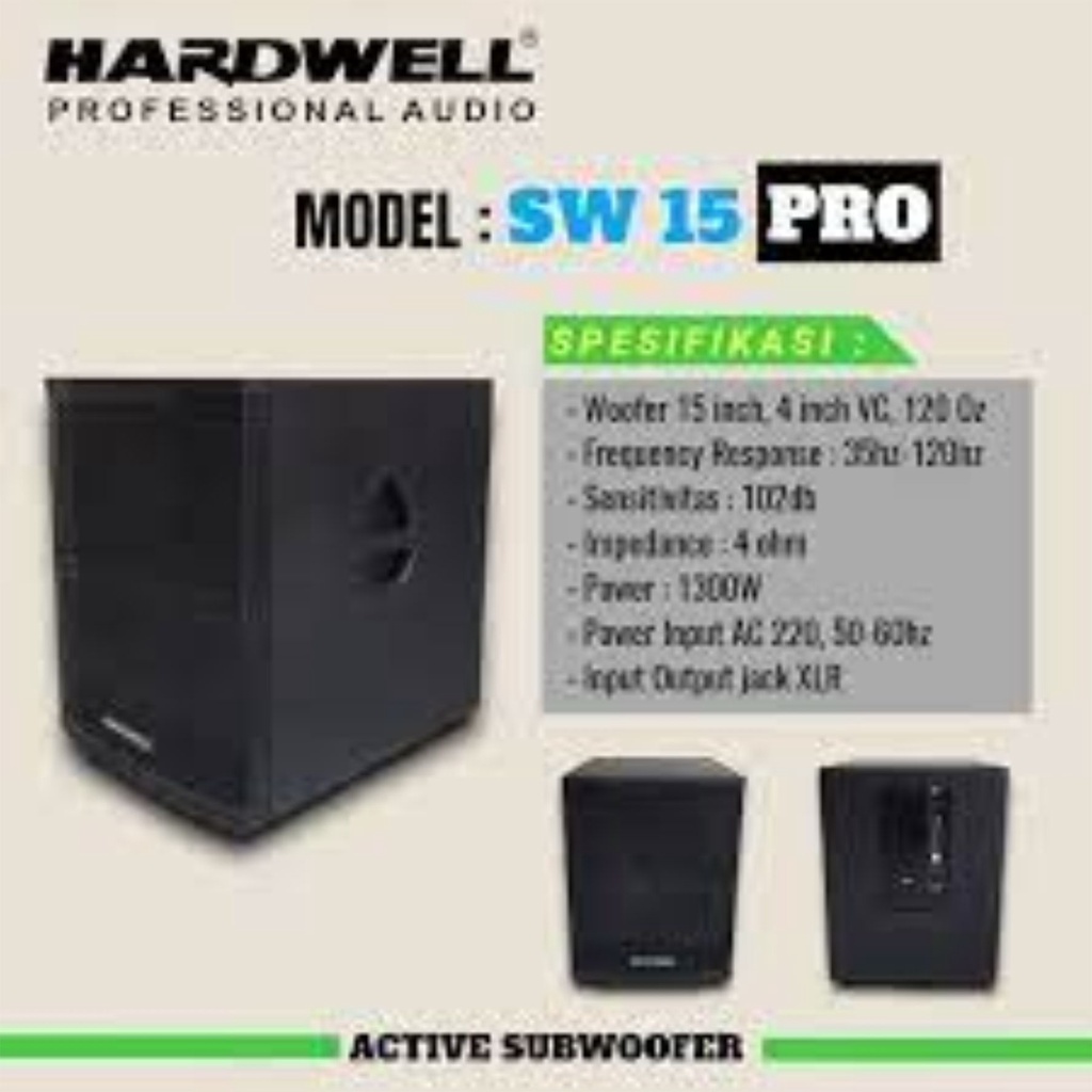 Hardwell Subwoofer Aktif 15 Inch Wisdom SW 15 Pro SW15Pro Original