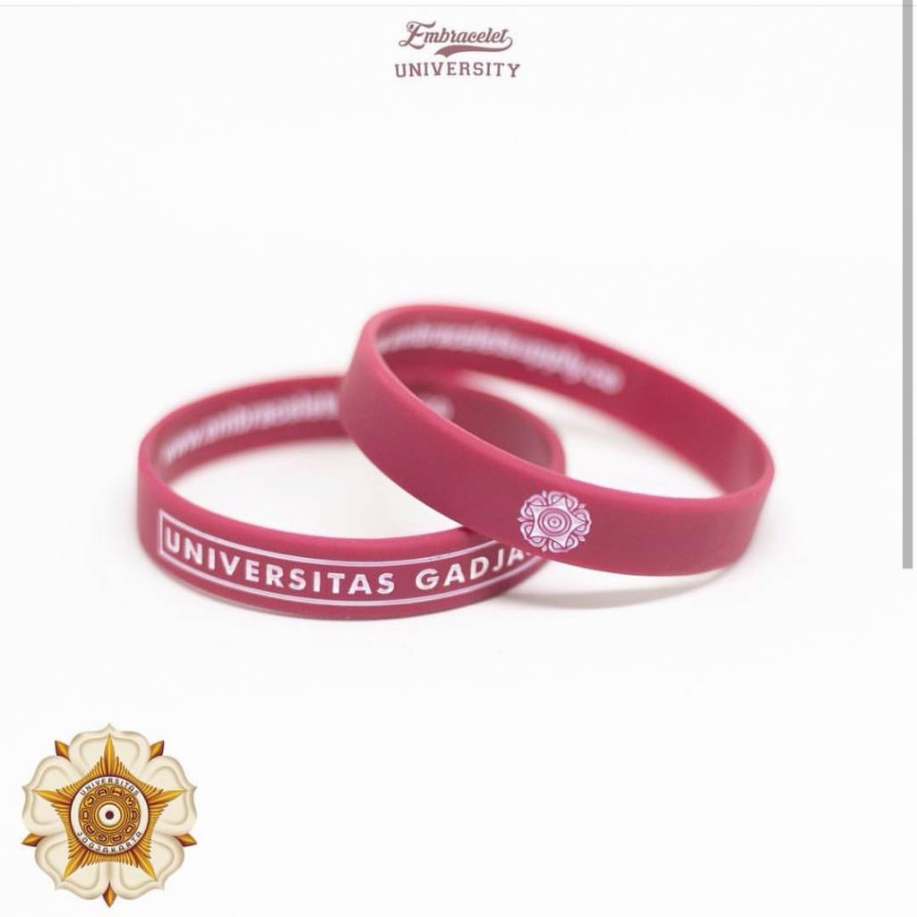 UGM Universitas Gadjah Mada - Maroon | Gelang Karet Silicone | Gelang Fashion | Wristband | Bracelet