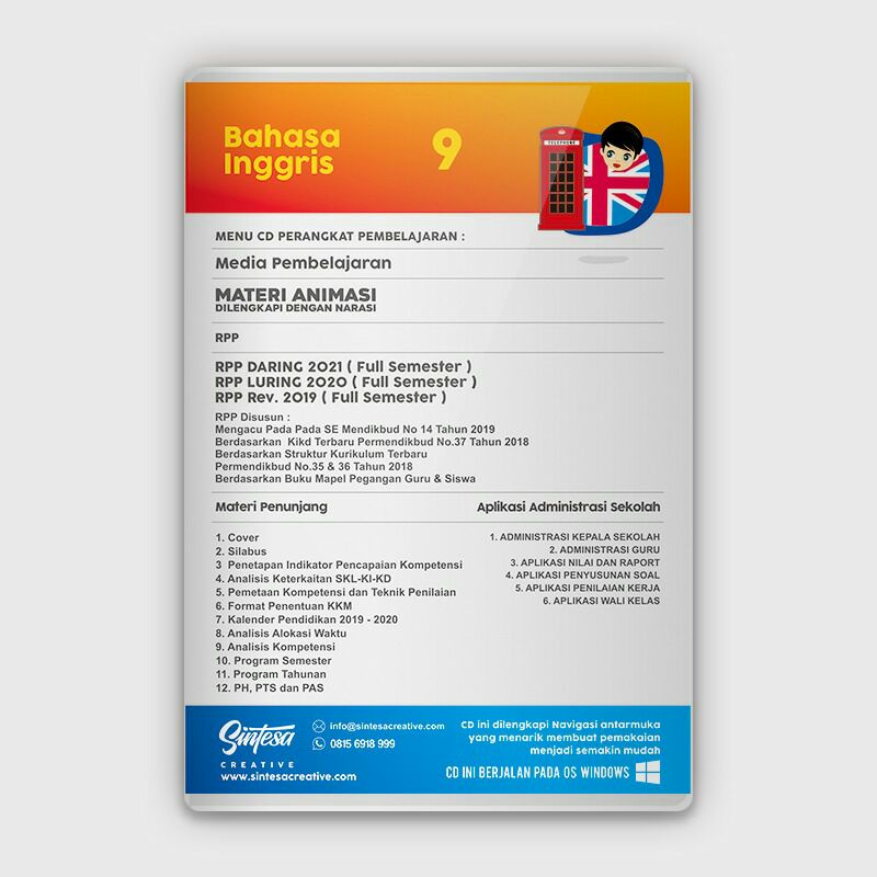 Cd Rpp K13 B Inggris Kelas 9 Shopee Indonesia