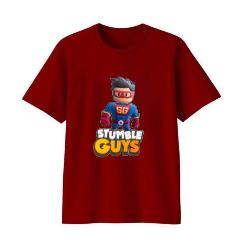 BAJU KAOS ANAK VIRAL COWOK CEWEK1-12 TAHUN /REMAJA DAN DEWASA STUMBLE GUYS KARAKTER SUPER GUY