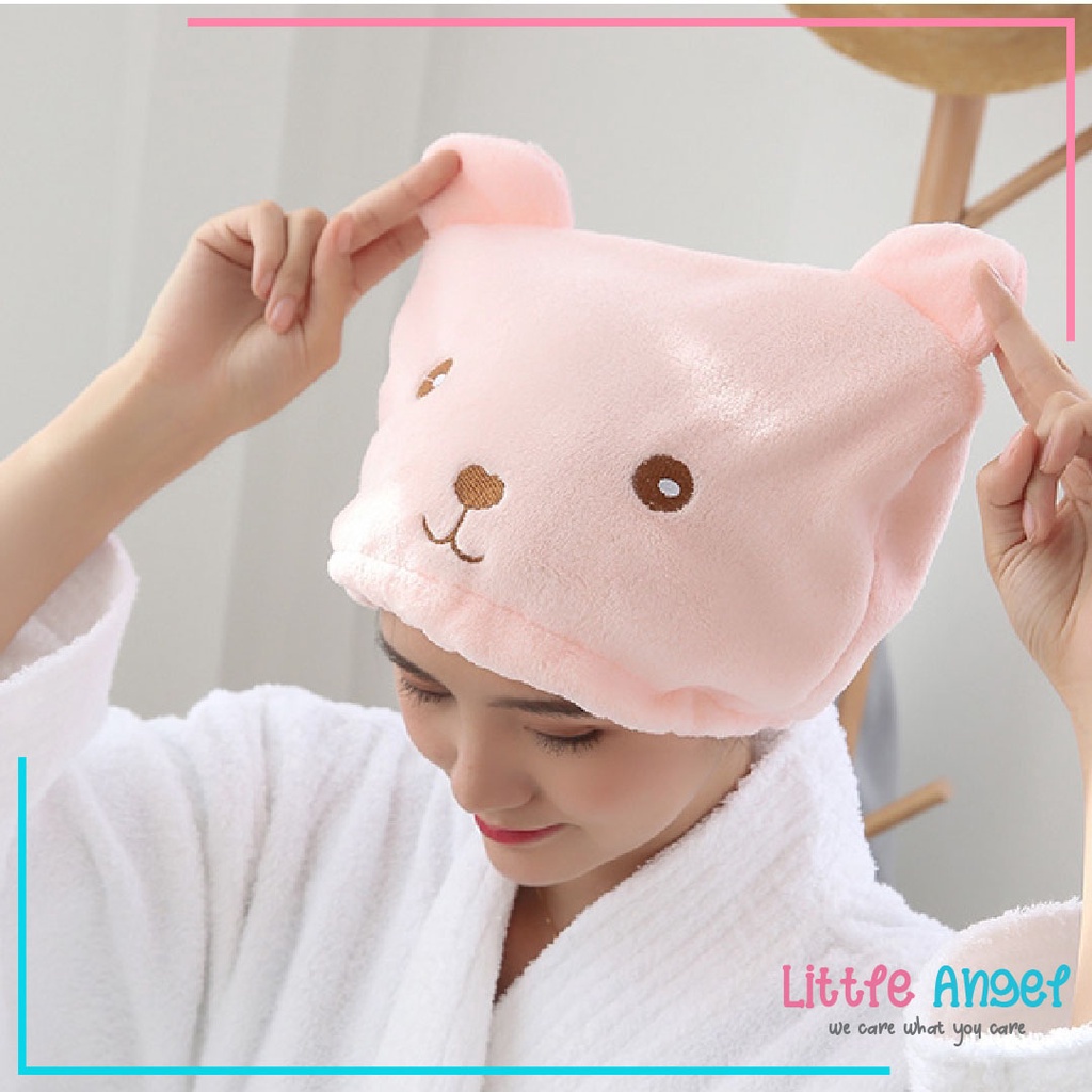 Handuk Keramas Mandi Topi Handuk Pengering Rambut Kepala Hair Tower Shower Cap Ibu Bayi Anak