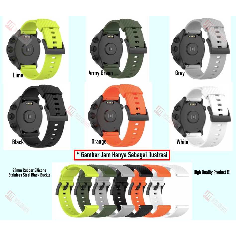 MS7 Tali Jam Tangan 24mm Watch Strap Universal Quick Release - Rubber Silikon Sporty