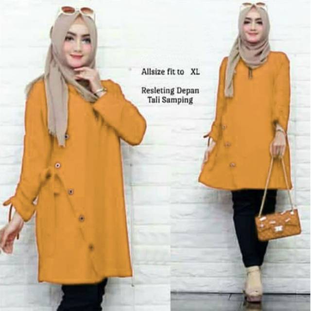 Tunik Katun Wanita Murah Lengan Panjang Tunik shopia