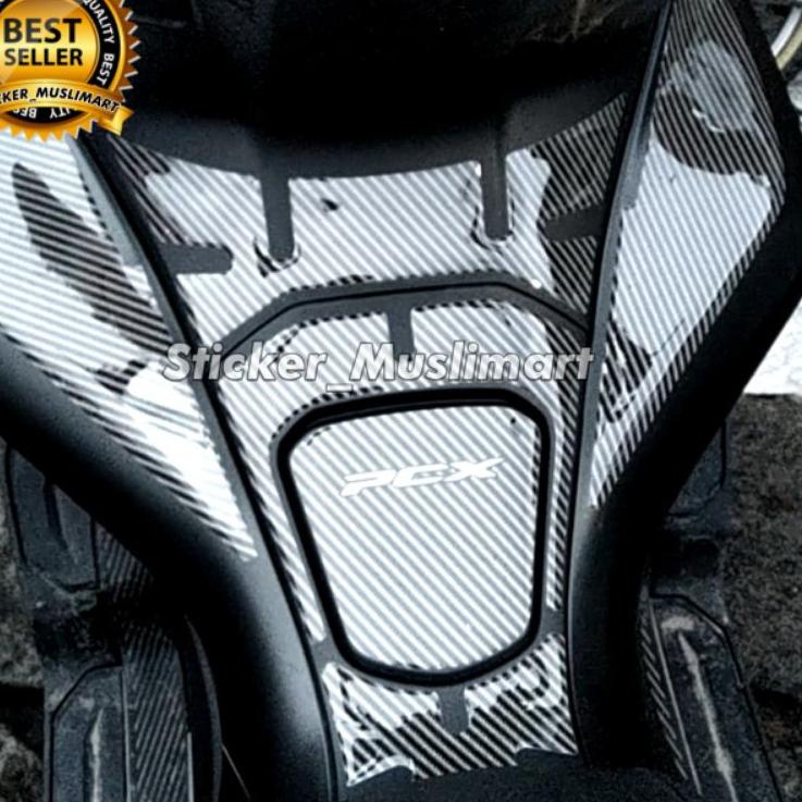 TANKPAD PCX 150 TIMBUL MOTIF CARBON WARNA VARIASI PILIHAN [IR. 32243]