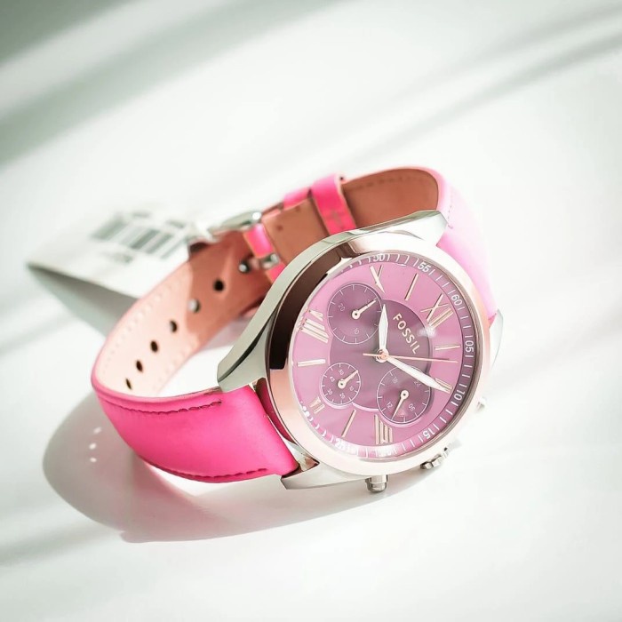 Jam Wanita Fossil Pink Kulit 38mm Original