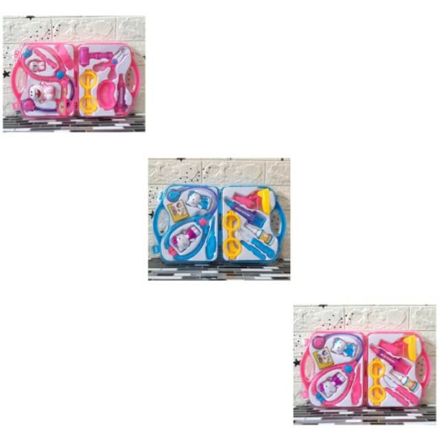 Mainan dokter dokteran karakter doraemon hello kitty