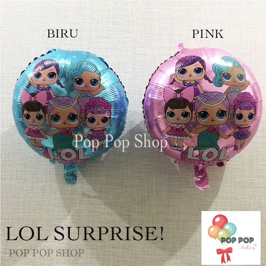 Balon Foil Bulat Karakter LOL Surprise Doll Anak