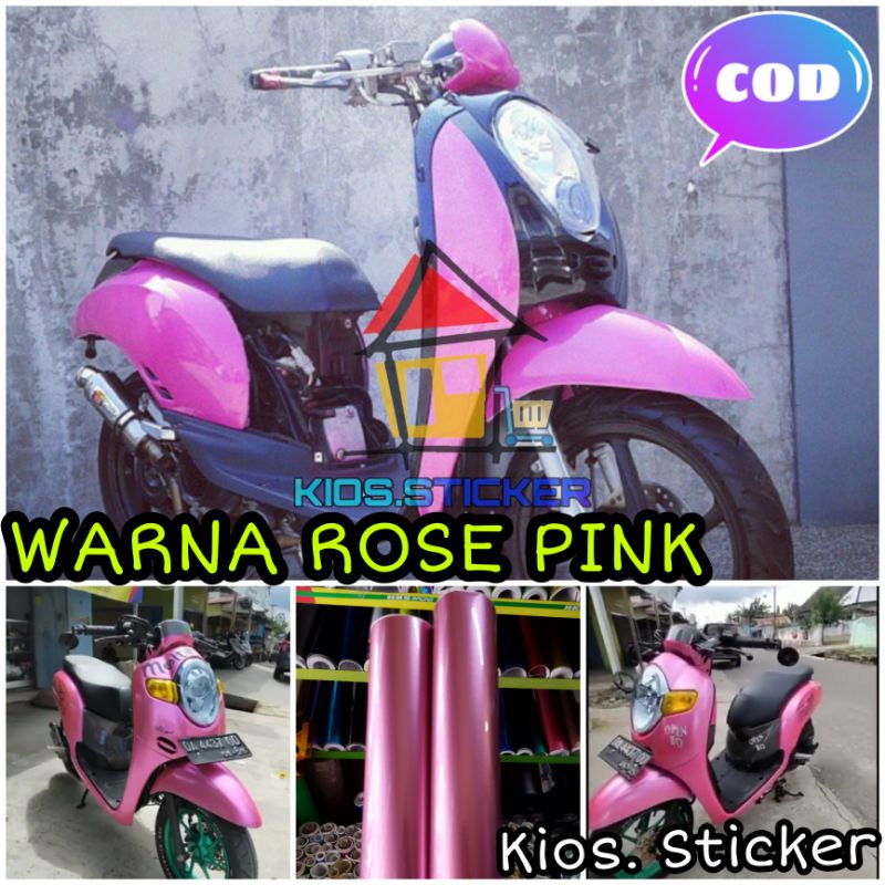Sticker Skotlet Rose Pink Stiker Warna Pink Molto Scoopy Ping