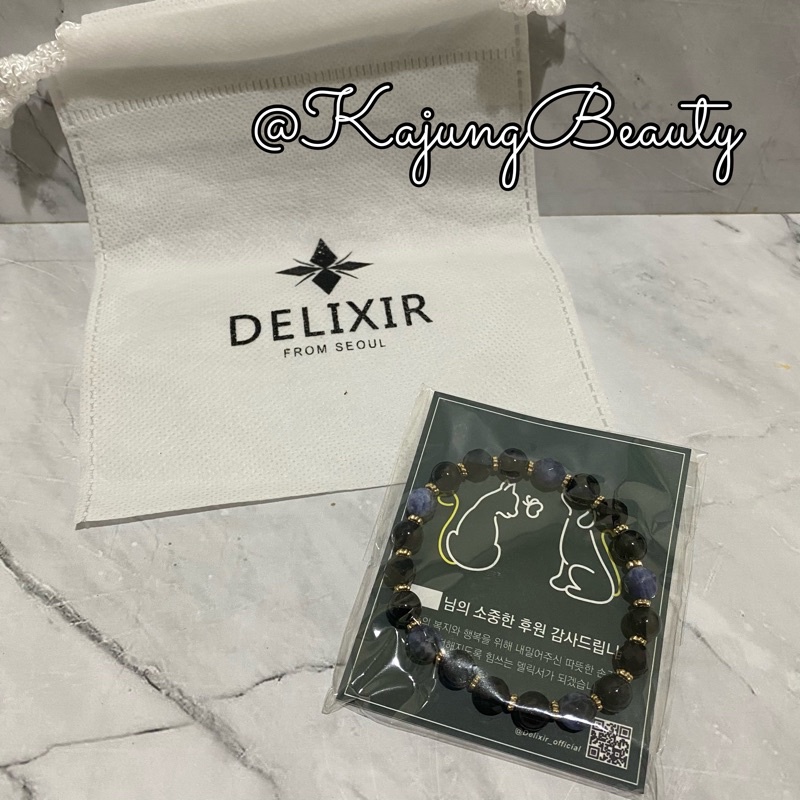 100% Original Official Jungkook BTS Bracelet Onyx and Sodalite Delixir Official