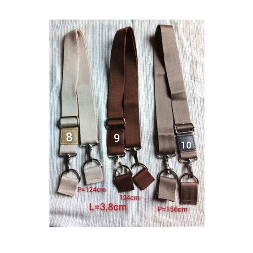 strap tas/tali tas selempang coklat polos