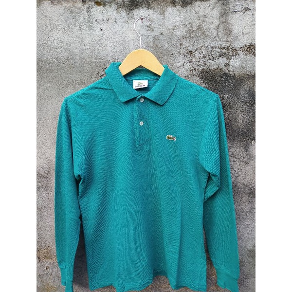 lacoste poloshirt lengan panjang second branded original.