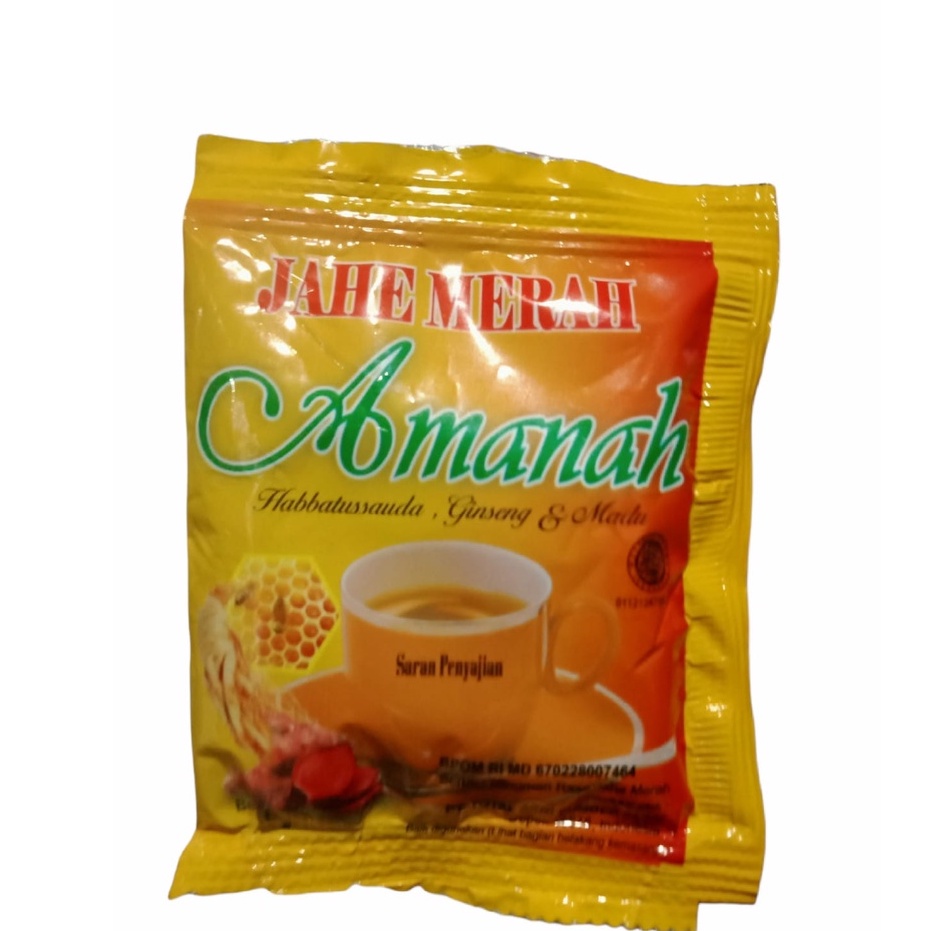 Jual Jahe Merah Amanah Jma Kemasan Kuning Per Sachet Shopee Indonesia