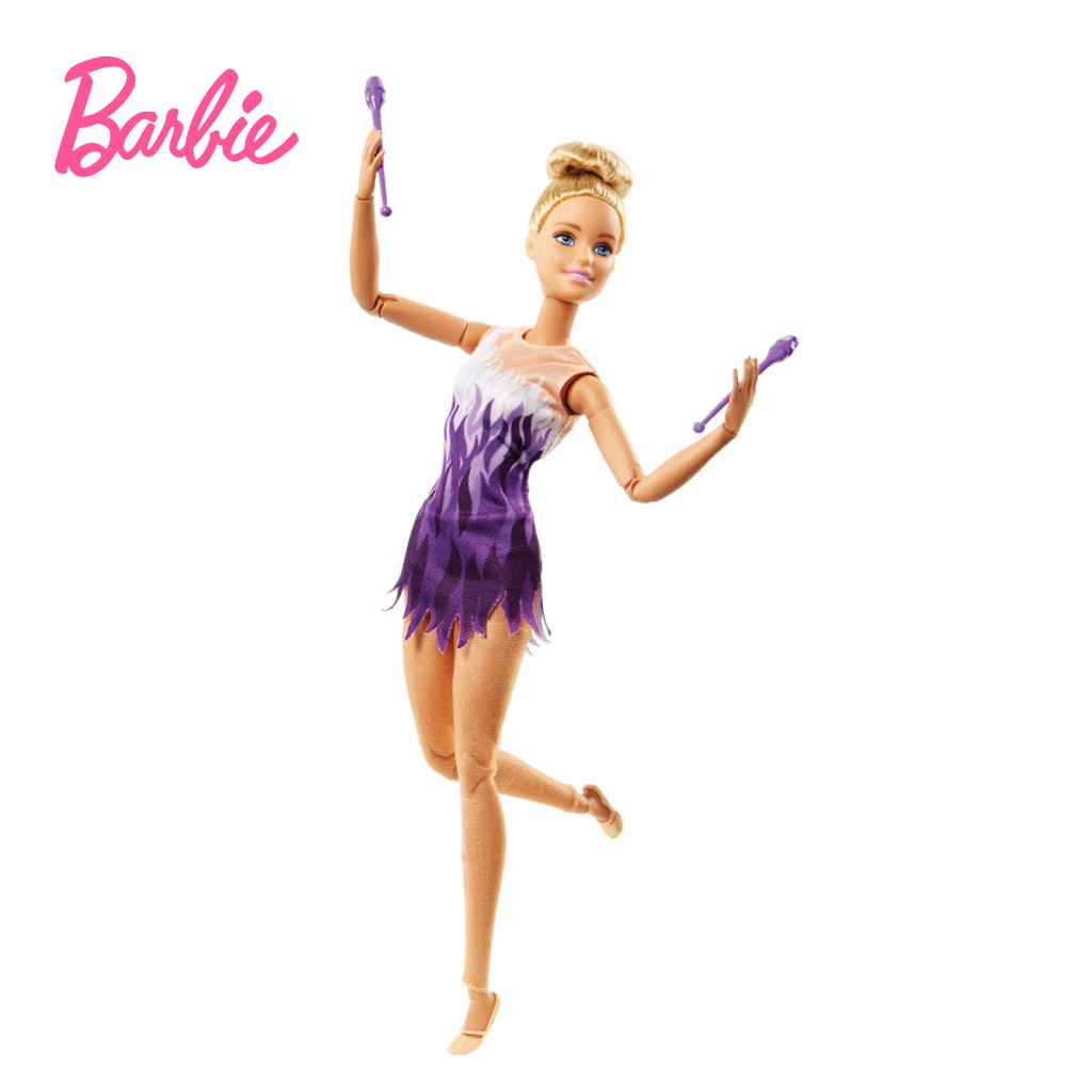  Barbie  Made to Move Rhythmic Gymnast Doll Mainan  Boneka 