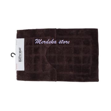 Arthome Set Keset Kamar Mandi 50x80 Cm Dan Keset U Shape - Cokelat