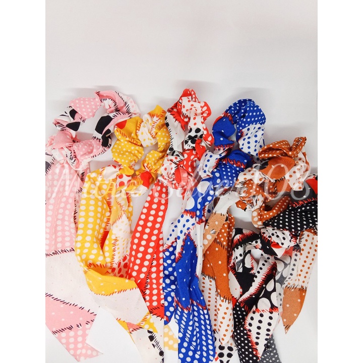 [MS108] KCR 01 - Ikat Rambut Pita Panjang Model Scraf Gaya Korea Aksesoris Fashion Wanita