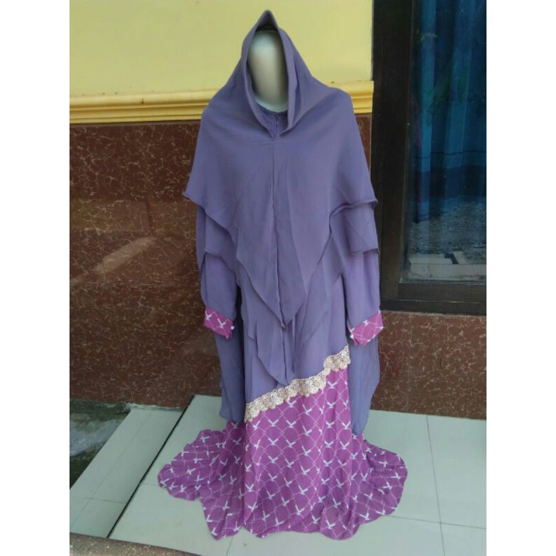 GAMIS SET SYAR'I CERUTY MOTIF