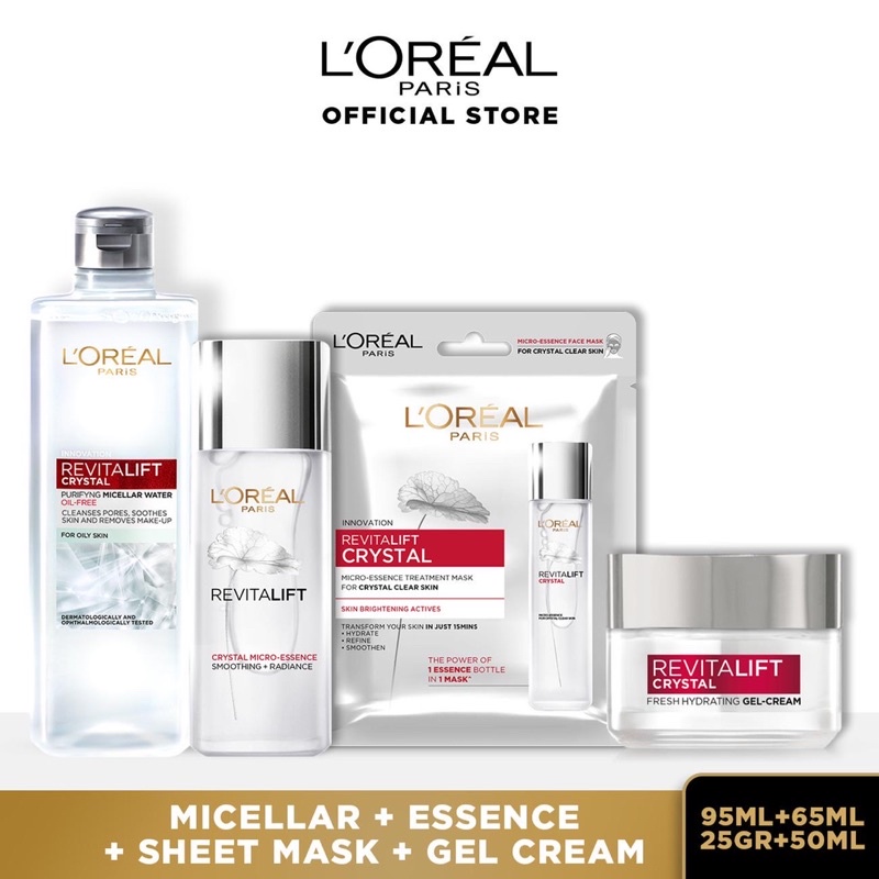 L'Oreal Loreal Paris Crystal Range Full Starter Skincare Set TERMURAH ORIGINAL